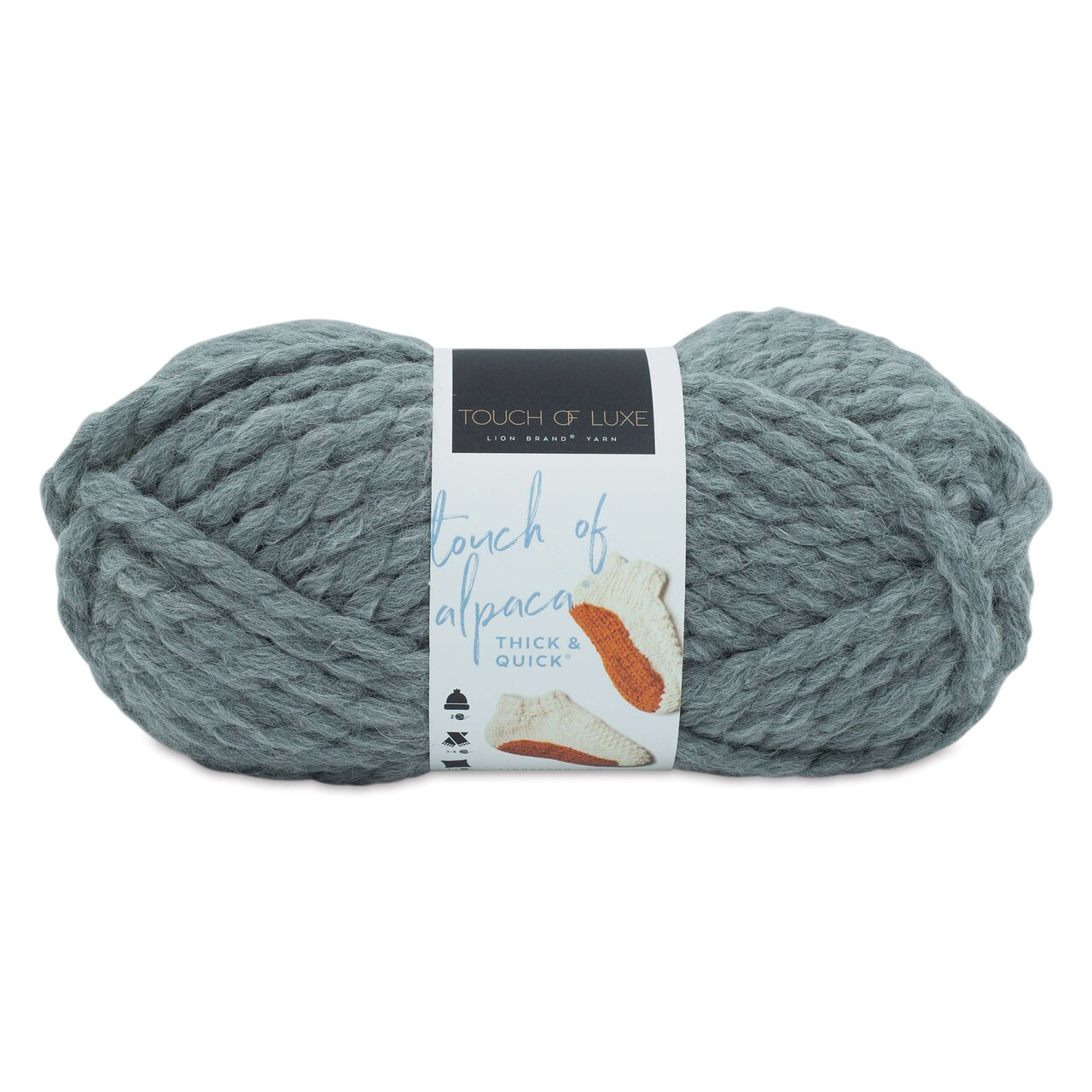 Lion Brand Touch of Alpaca Thick & Quick Yarn - Shadow, 44 yds